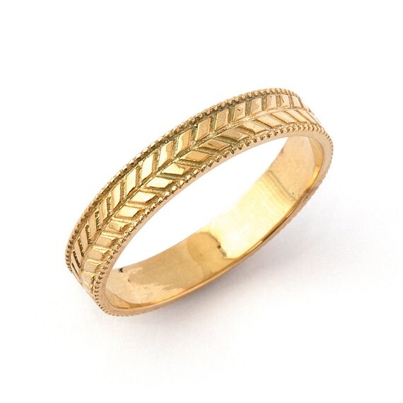 mens wedding ring wheat