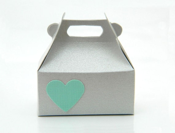 Jewelry Gift Wrap Box - Box for Rings - Gift Bag. Heart, Mint, Grey, Valentine's Day, Green, Love, Candy, Wedding, Romantic, Favor, Mini Box