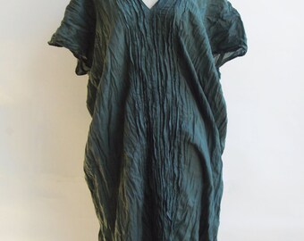 D3, Free Size Free Spirit Jade Green Cotton Dress
