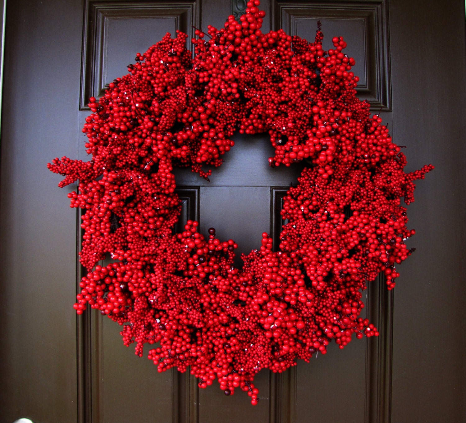 Red Cranberry Wreath Winter Berry WreathHoliday Wreath