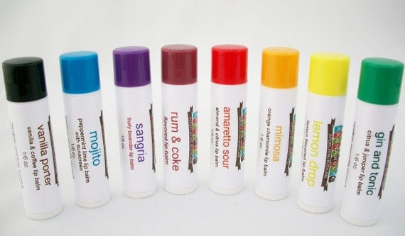 Cocktail-flavored lip balm from Aromaholic - Rum & Coke lip balm, Gin and Tonic lip balm and more - you choose flavor