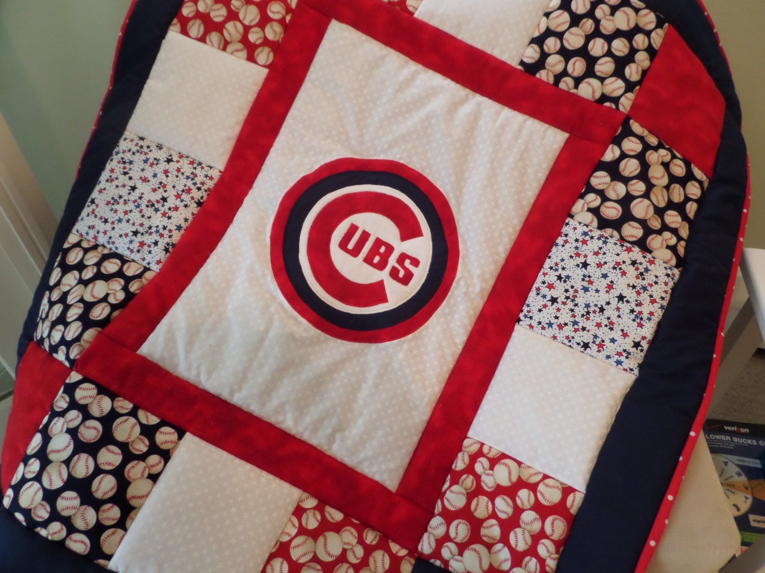 Customized Baseball Baby Quilt