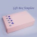 Printable Rectangular Jewelry Gift Box Template Hinged Lid