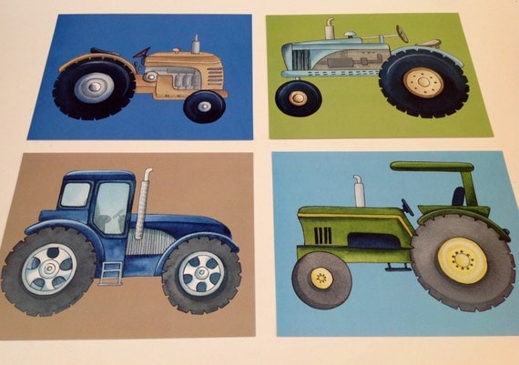 Tractor art tractor bedding art children von theprincessandpea