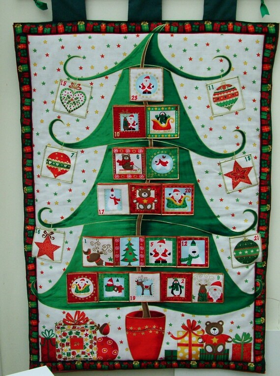 Christmas Advent Calendar. Quilted Christmas by BrushesAndBodkins