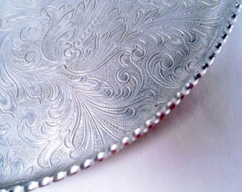 Aluminum Hand Wrought Tray Vintage 40s