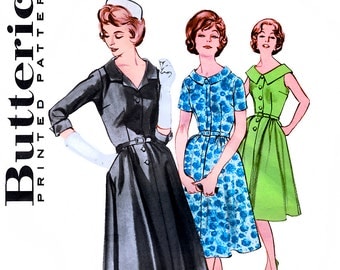 Butterick 9304 Vintage 60s Misses' Dress Sewing Pattern - Uncut - Size 16 - Bust 36