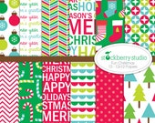 Christmas Fun Digital Paper & Backgrounds - Instant Download Il_170x135