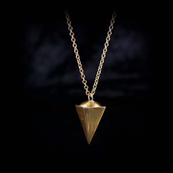 Items similar to Brass Pendulum Necklace on Etsy
