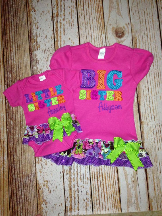 big sister applique shirt