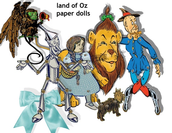 Wizard of OZ printable articulated paper dolls yellow brick