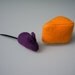 Catnip Cat Toys Plum Fleece Mouse and Cheese Wedge