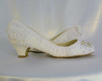 1 heel bridal shoes