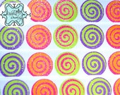 GLITTER Halloween swirls printed on white 7/8" grosgrain ribbon- Halloween Il_170x135