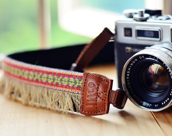 Red Bohemian Camera Strap for DSLR / SLR Quick Release