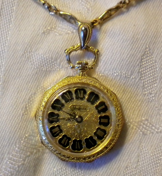 Vintage Sheffield Swiss Ladies Watch Necklace