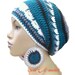 Clearance Item Philadelphia Eagles colors Slouch hat Slouchy Beanie Slouchy Beret w free crochet earrings Cotton blend