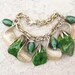 green bakelite charm bracelet
