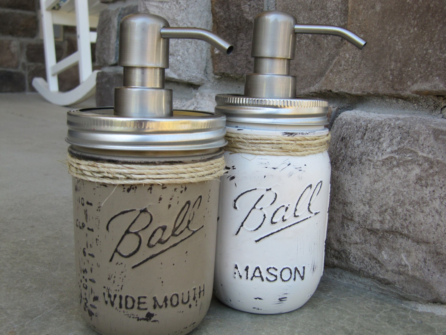 Mason jar soap and lotion dispenser