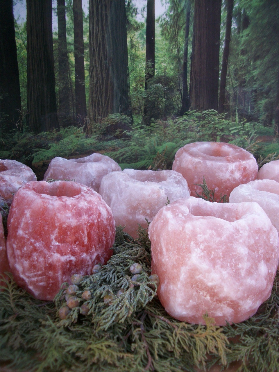 Himalayan Salt Light Tea Light Candle Holder by WhiteDoveTreasures