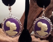 Nubian Cameo with Purple background.