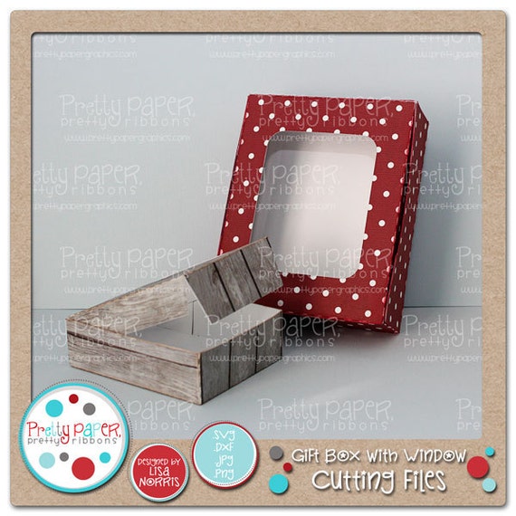Download Gift Box with Window Cutting Files Instant Download