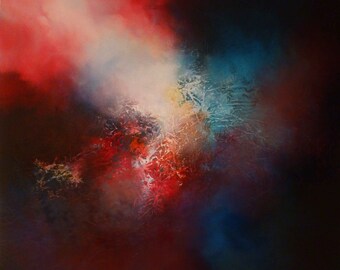 Large Canvas Abstract Oil Painting by by SimonkennysPaintings