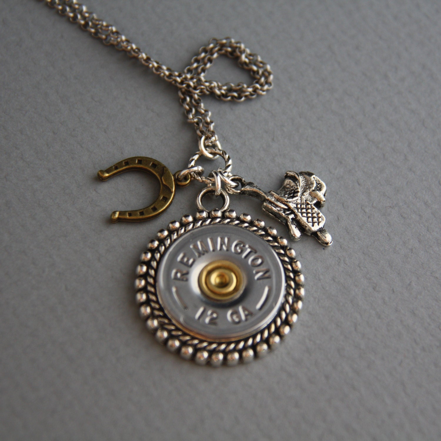 Bullet JewelryShotgun Shell NecklaceRemington 12 Gauge
