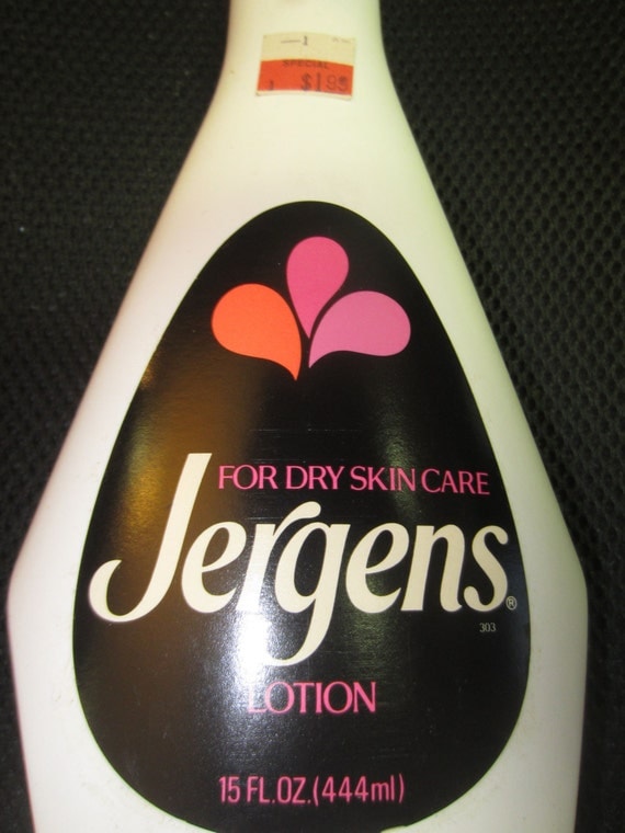 vintage jergens lotion for dry skin care white plastic 15 fl
