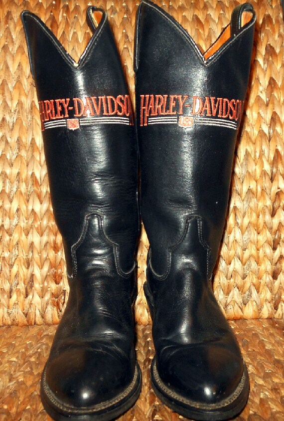 Vintage Harley Davidson Cowboy Cowgirl Boots ladies size 6 1/2