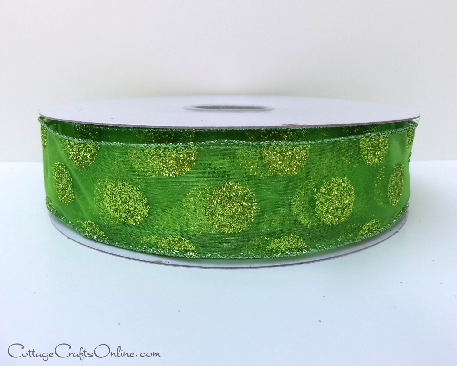 wired ribbon 1 1 2 lime green sheer by cottagecraftsonline wired ribbon 1 1 2 lime green sheer by cottagecraftsonline