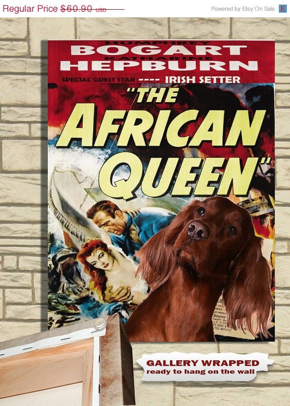 Irish Setter Dog Movie | irish setter vintage movie style poster canvas print new Irish Setter Dog Movie | irish setter vintage movie style poster canvas print new