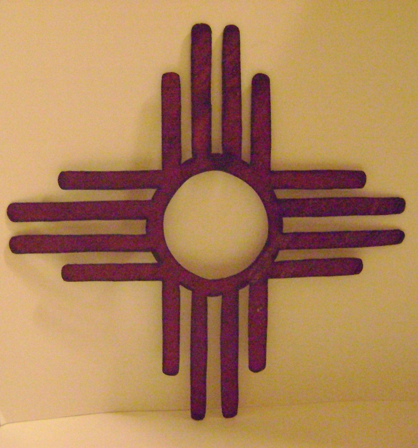 Zia Sun Sign 19 inch Zia Sun Symbol Metal Zia by northwindmetalart