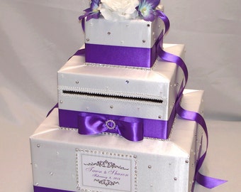 Elegant Custom Made Wedding Card Box-lots of sparkle