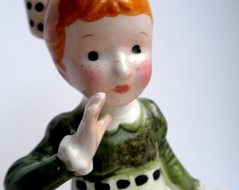 Vintage Holly Hobbie Hobby Figurine - "Start Each Day on a Happy Note" -