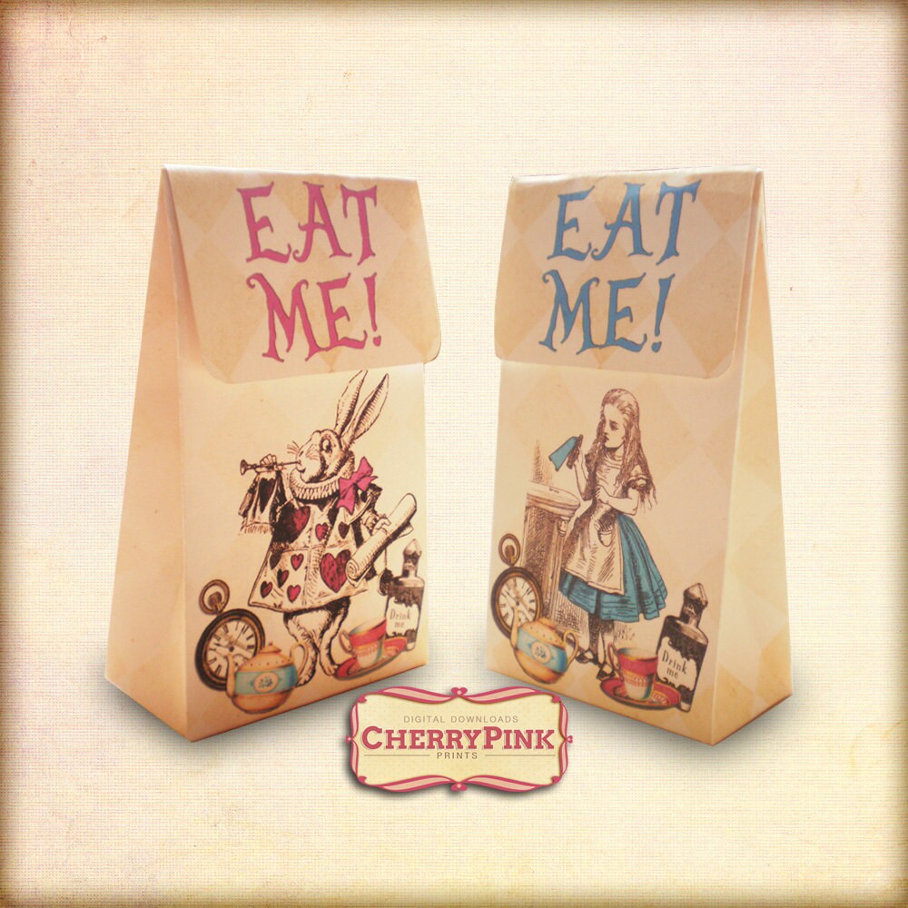 Alice favor bags Wonderland favor Alice in Wonderland party