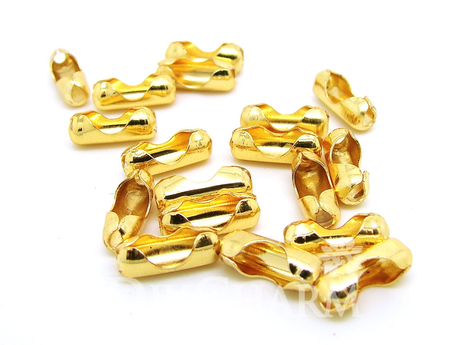 Gold Tone Bead Chain Connector Clasps Fit 22.4mm Ball Chain