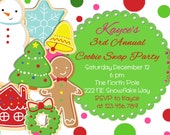 Cookie Swap Christmas Party Invitation Printable Design Il_170x135