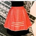 40% off FLASH SALE 50s 60s Novelty Print Red Crocodile Apron Metallic Silver Croc Half Apron Skirt 1950s 1960s Mad Men Betty Draper (Housew