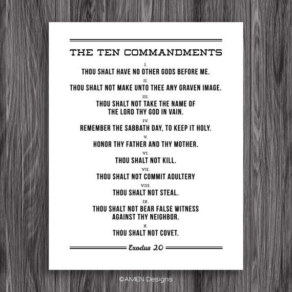 Free Ten Commandments Printables Printable World Holiday