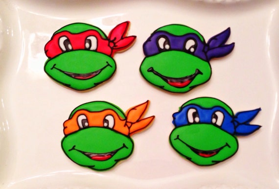 Items similar to 12 Teenage Mutant Ninja Turtle Cookies on Etsy