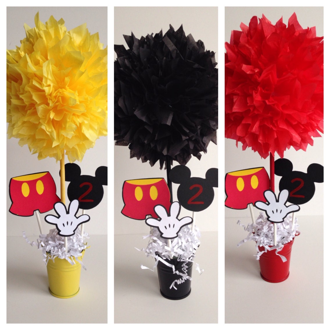 Mickey Mouse birthday party decoration by AlishaKayDesigns on Etsy