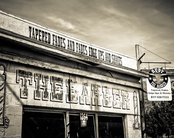 Fort Worth, Texas, Metal Sign, Rustic, Vintage, Barber Shop - Rudy The ...