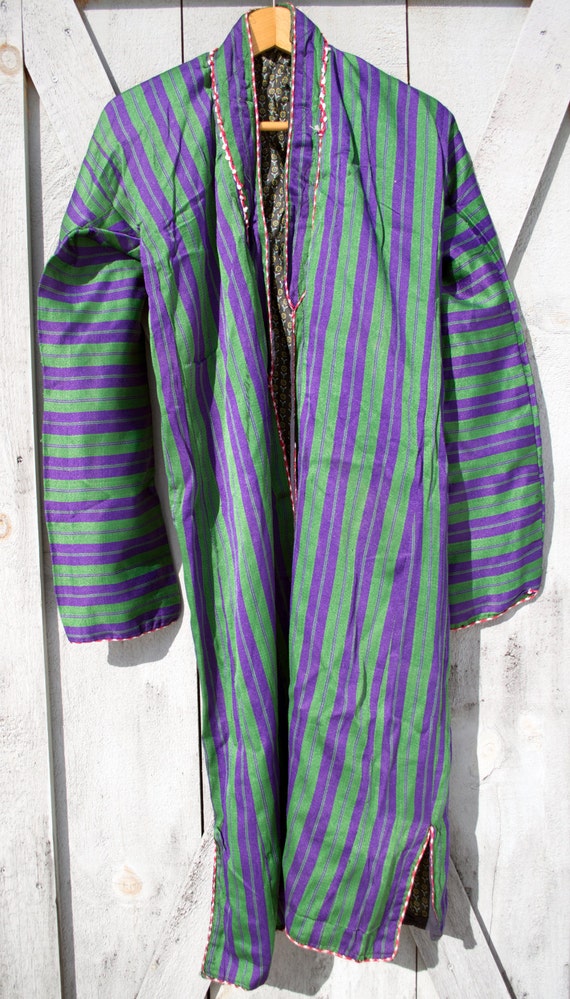 Vintage Afghanistan Turkmen Men's CHAPAN Hamid Karzai Coat