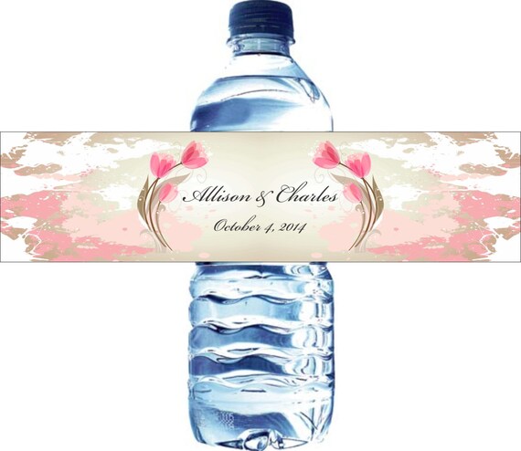 100 Tulip Wedding Water Bottle Labels - Waterproof Self Stick Labels Il_570xn