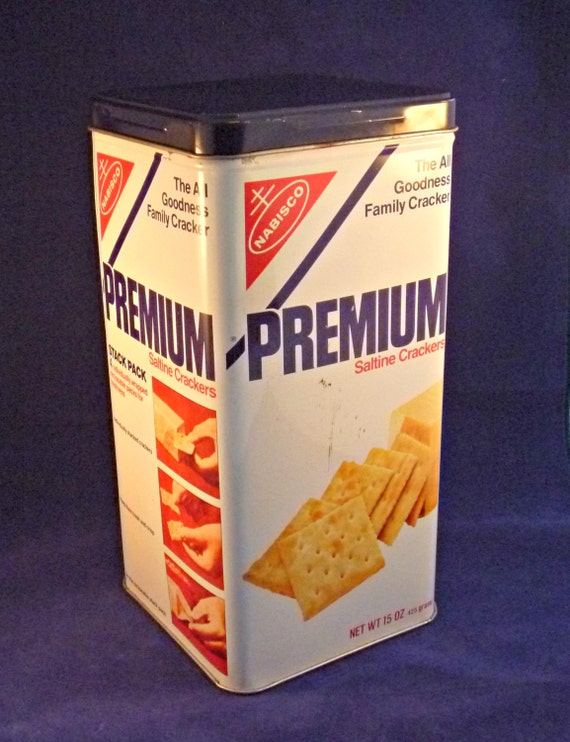 Premium Saltine Cracker Can Vintage 1978 by EauPleineVintage