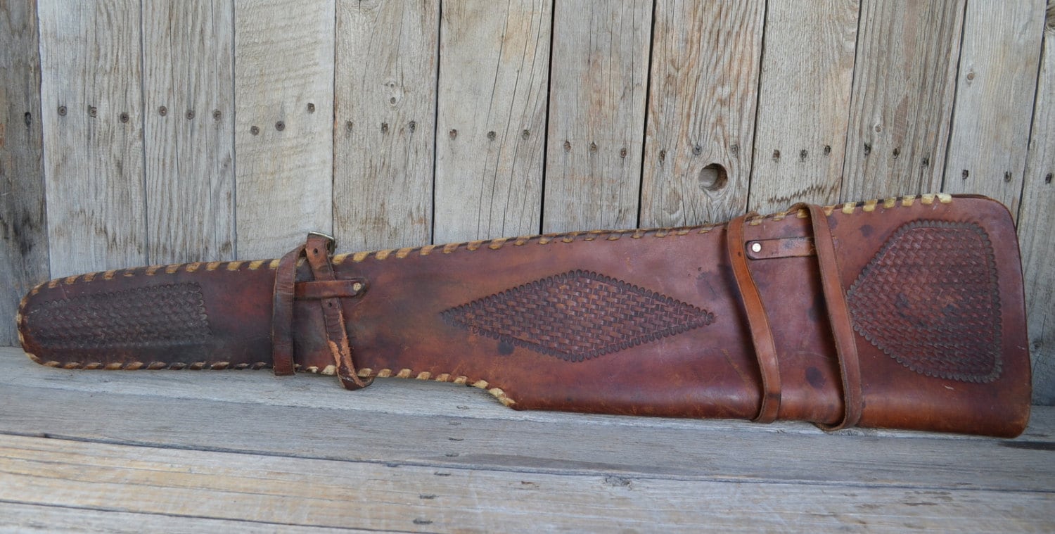 RARE 1930's Western Eubanks M70 24 Leather Scabbard Rifle