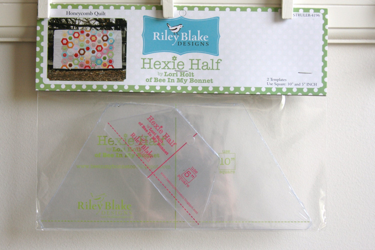 ONE Hexie Half 5 AND 10 inch Hexagon Ruler Duo by SewFineFabric