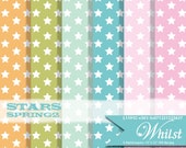 SALE Star digital paper, scrapbooking spring paper digital Easter paper pack : L1191c v301 spring2 Il_170x135