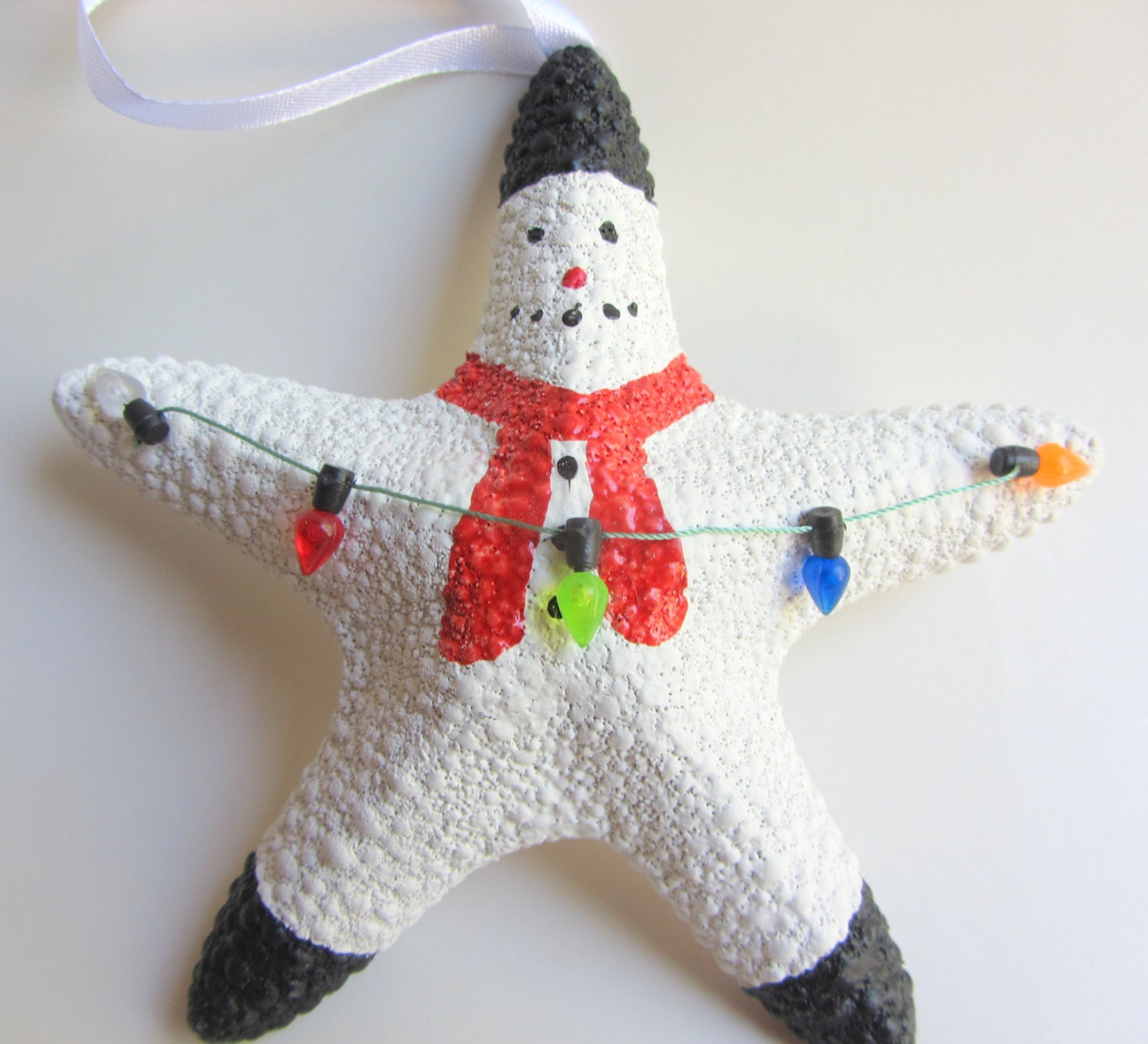 beach decor starfish snowman christmas ornament beach beach decor starfish snowman christmas ornament beach